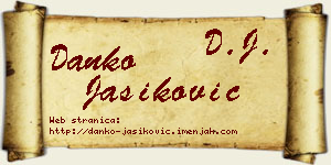 Danko Jasiković vizit kartica